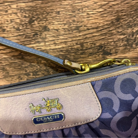 Coach Blue Patterned Clutch - Picture 5 of 16